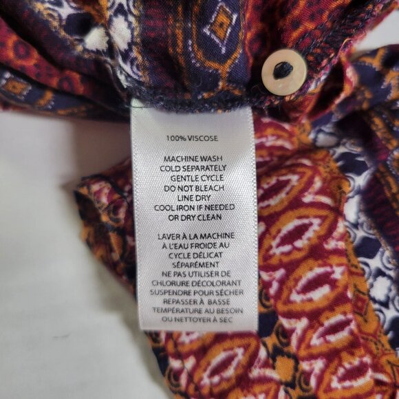 Beachlunchlounge Collection Women Boho Floral Peplum Peasant Blouse Size M - Picture 5 of 10